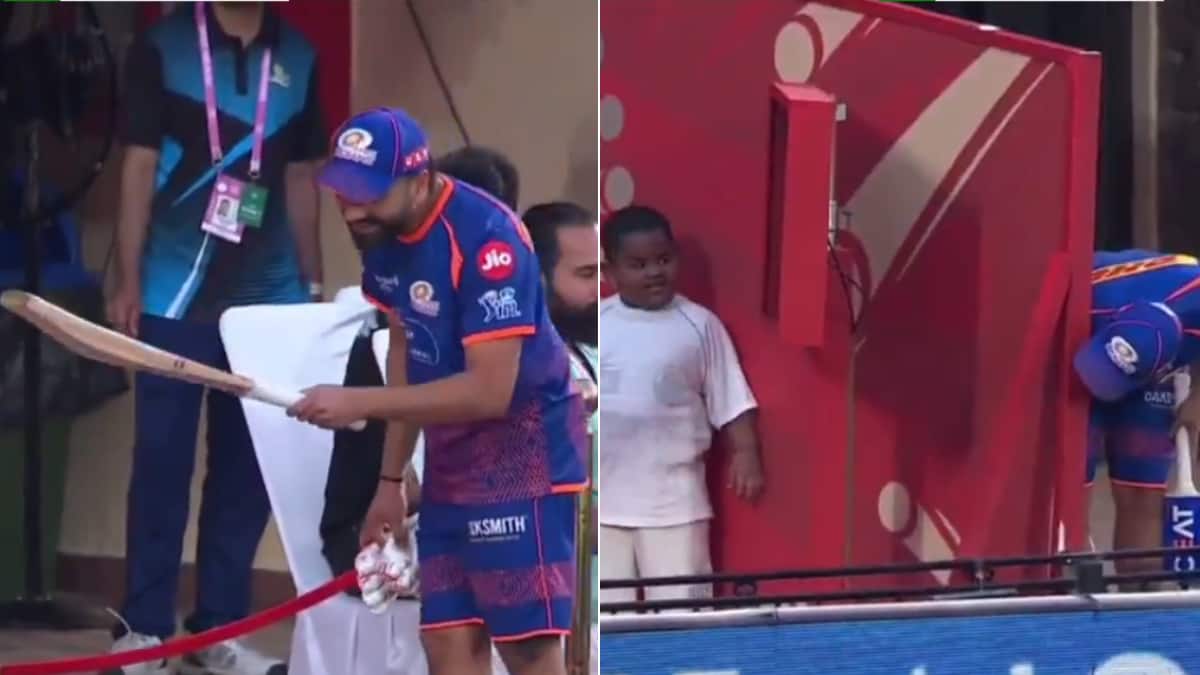 Watch: Rohit Sharma’s fun interaction with Rutherford’s son before PBKS ...