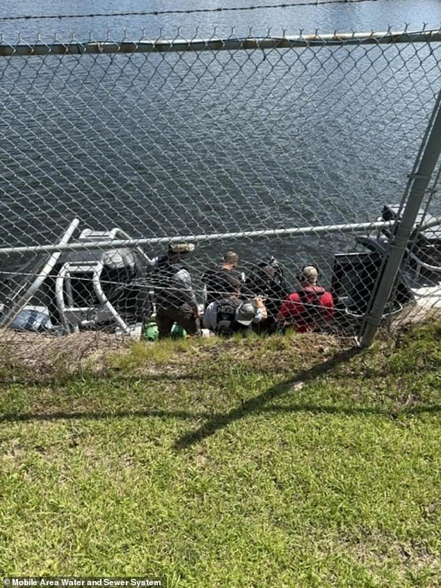 The FBI Bomb Squad was involved in the response, and the Department of Homeland Security was notified of the incident. Law enforcement personnel who went to retrieve the explosive are pictured