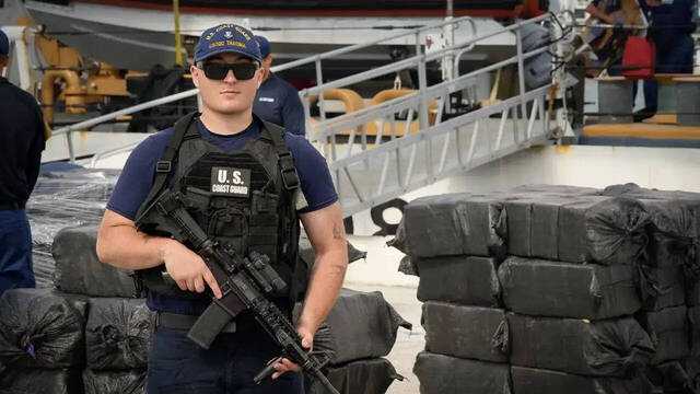 US Coast Guard seizes over 6,000 pounds of cocaine near Colombia