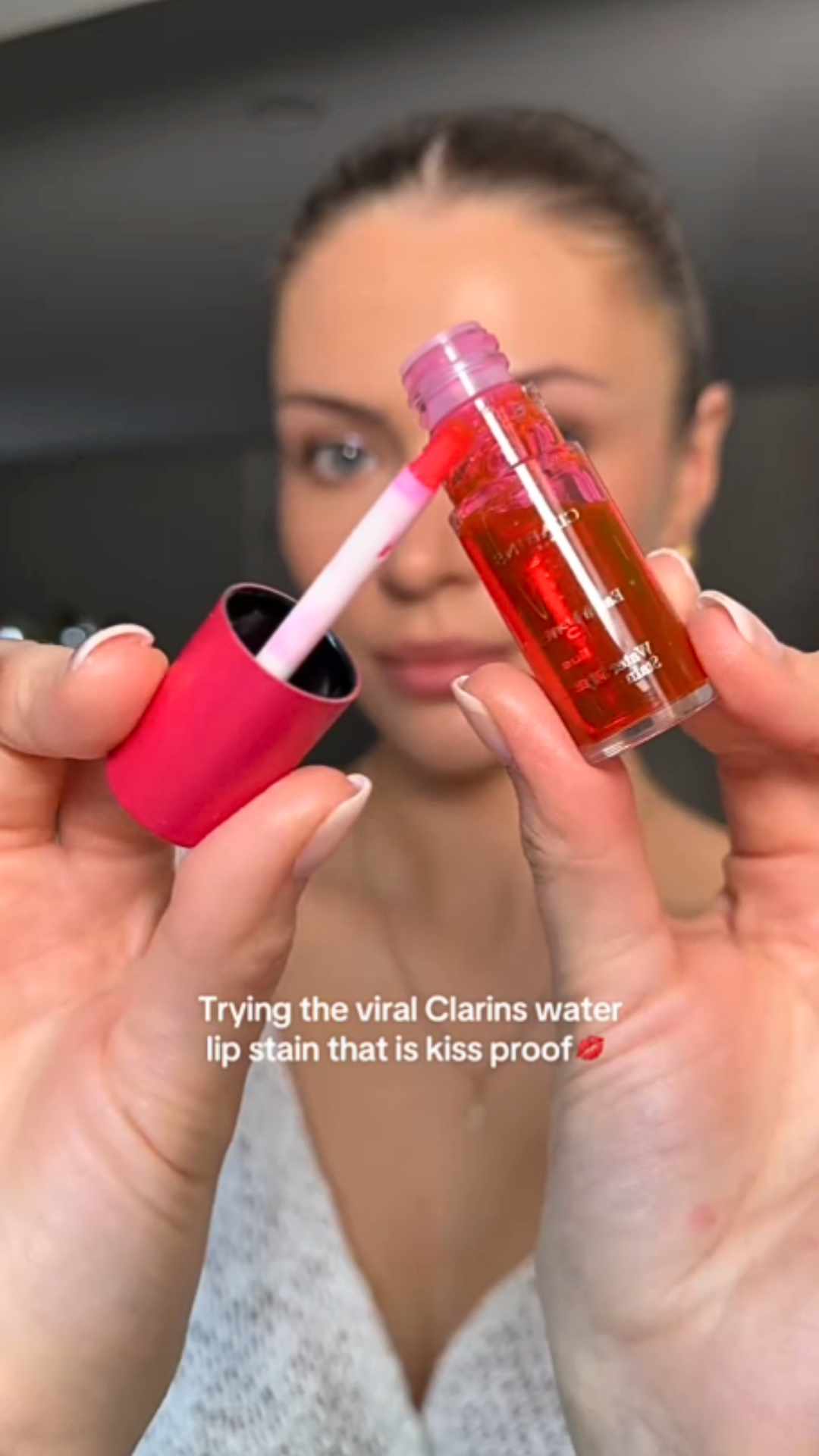 Clarins lip stain pigment makeup try-on