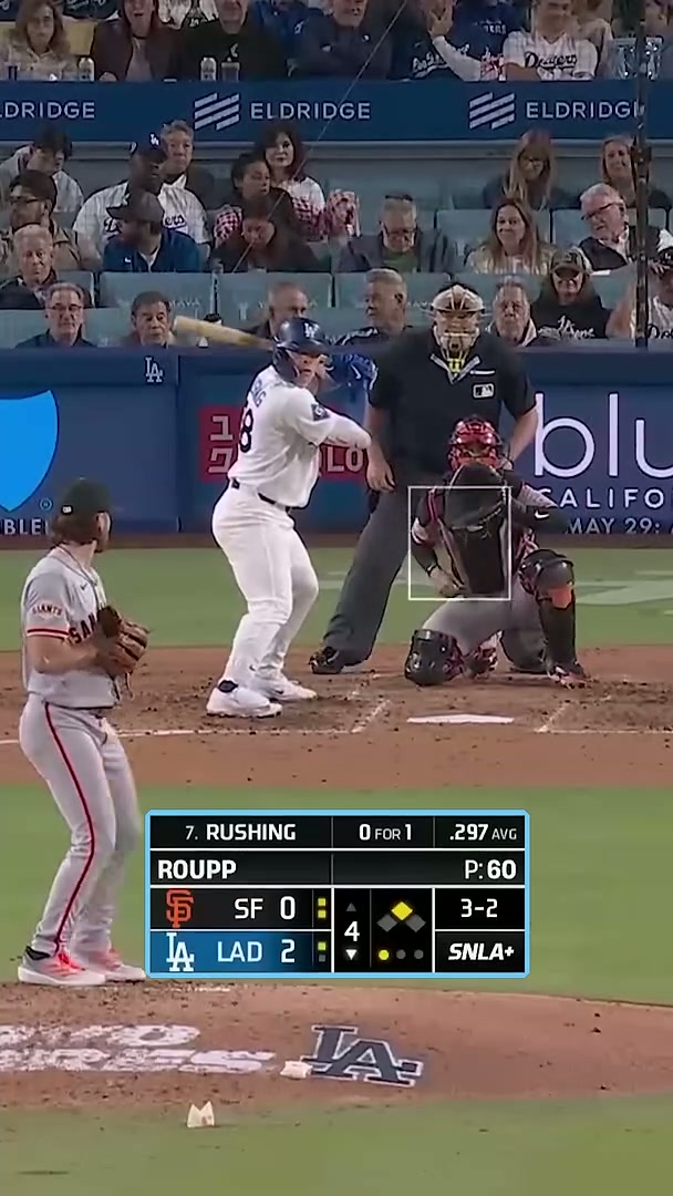 Dalton Rushing broke one bat over his knee and hit himself in the ...