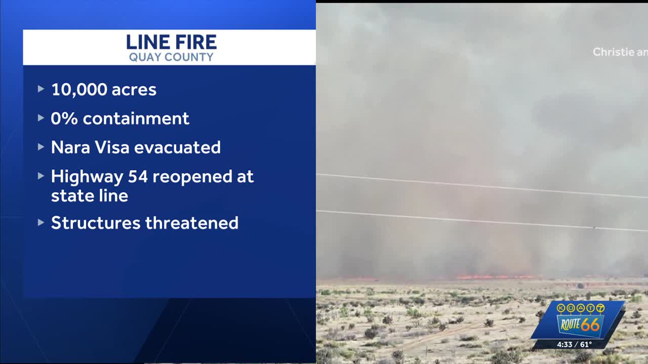 Line fire forcing evacuations in eastern New Mexico
