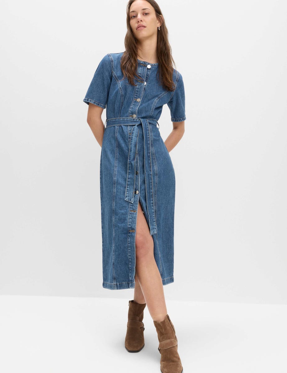 M&S drops the perfect denim dress for summer  it's so flattering, only 30  and will sell out fast