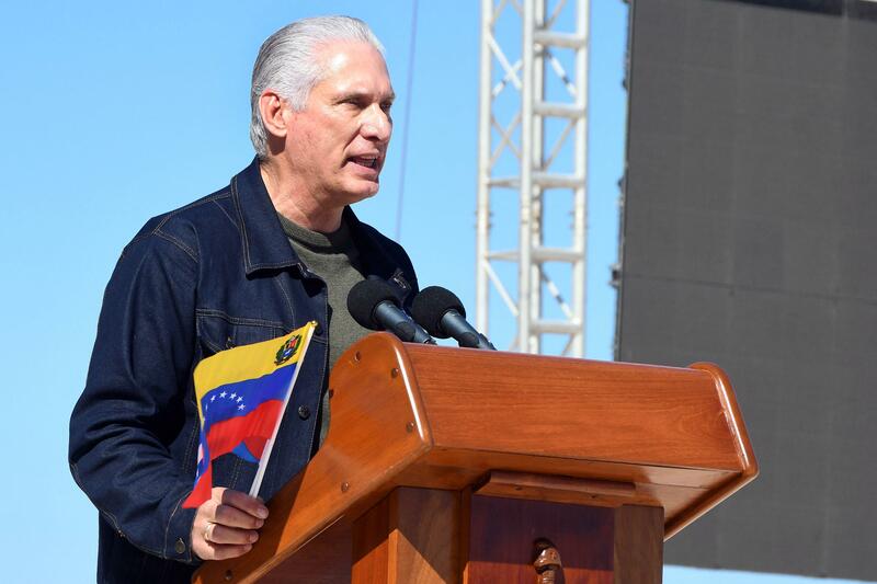 Cuban president calls for US to lift blockade as oil supplies dwindle