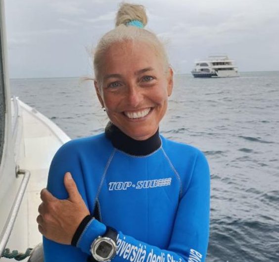 Monica Montefalcone was in the Maldives on a research trip, but undertook the tour privately.