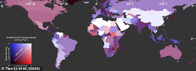 Britain is dimming: NASA maps reveal how night lights are changing ...
