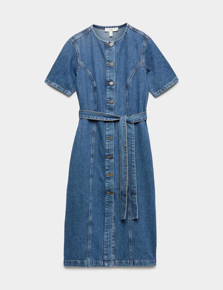 M&S drops the perfect denim dress for summer  it's so flattering, only 30  and will sell out fast