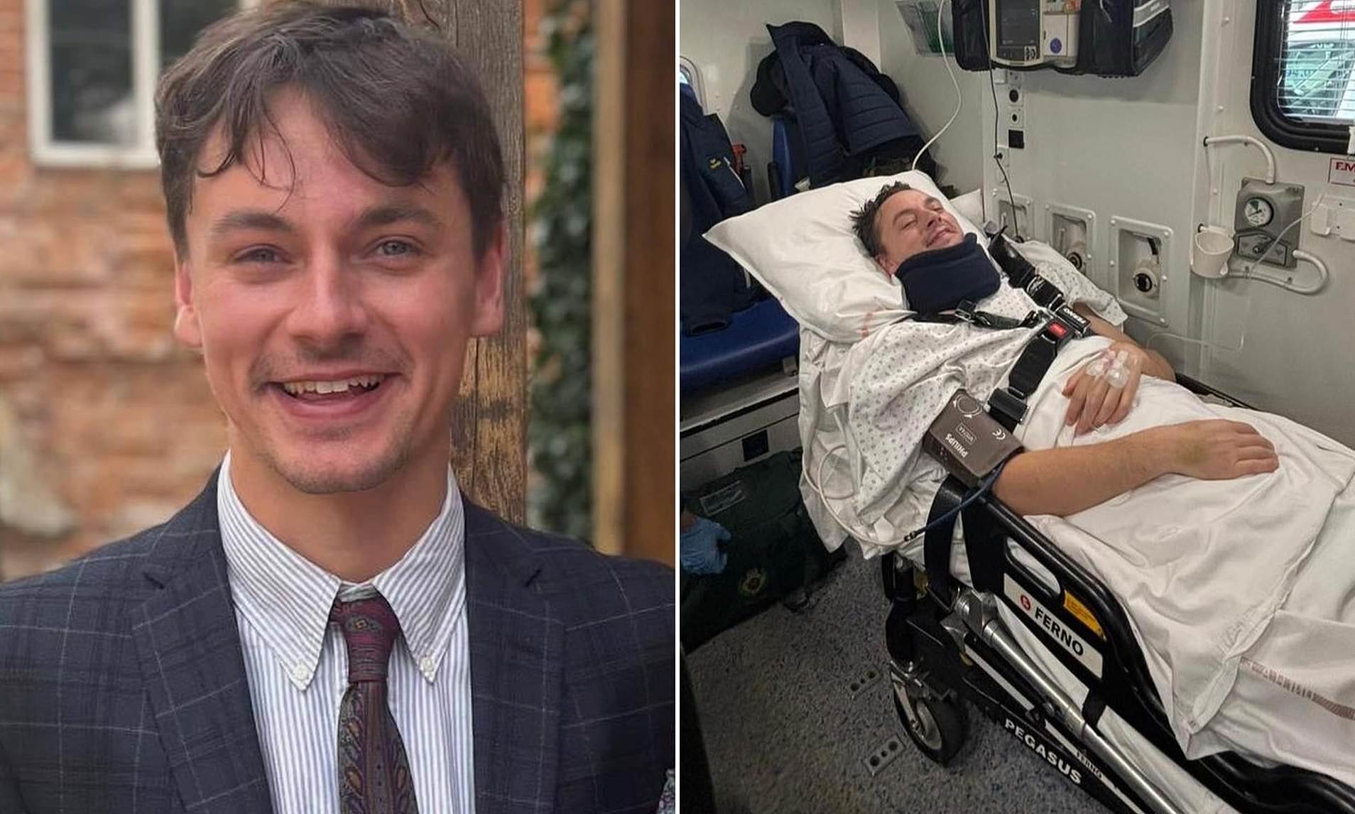 Uninsured Brit breaks his neck falling out of a tree during French holiday