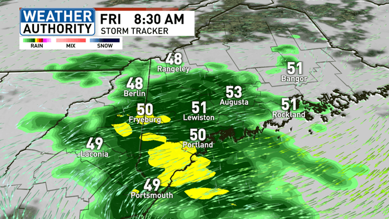 Steady rain leads to Portland rainfall records and a flood warning in Maine