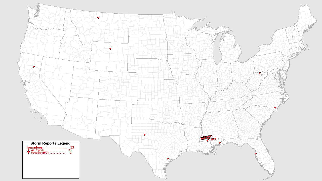 May tornadoes through May 15 SPC