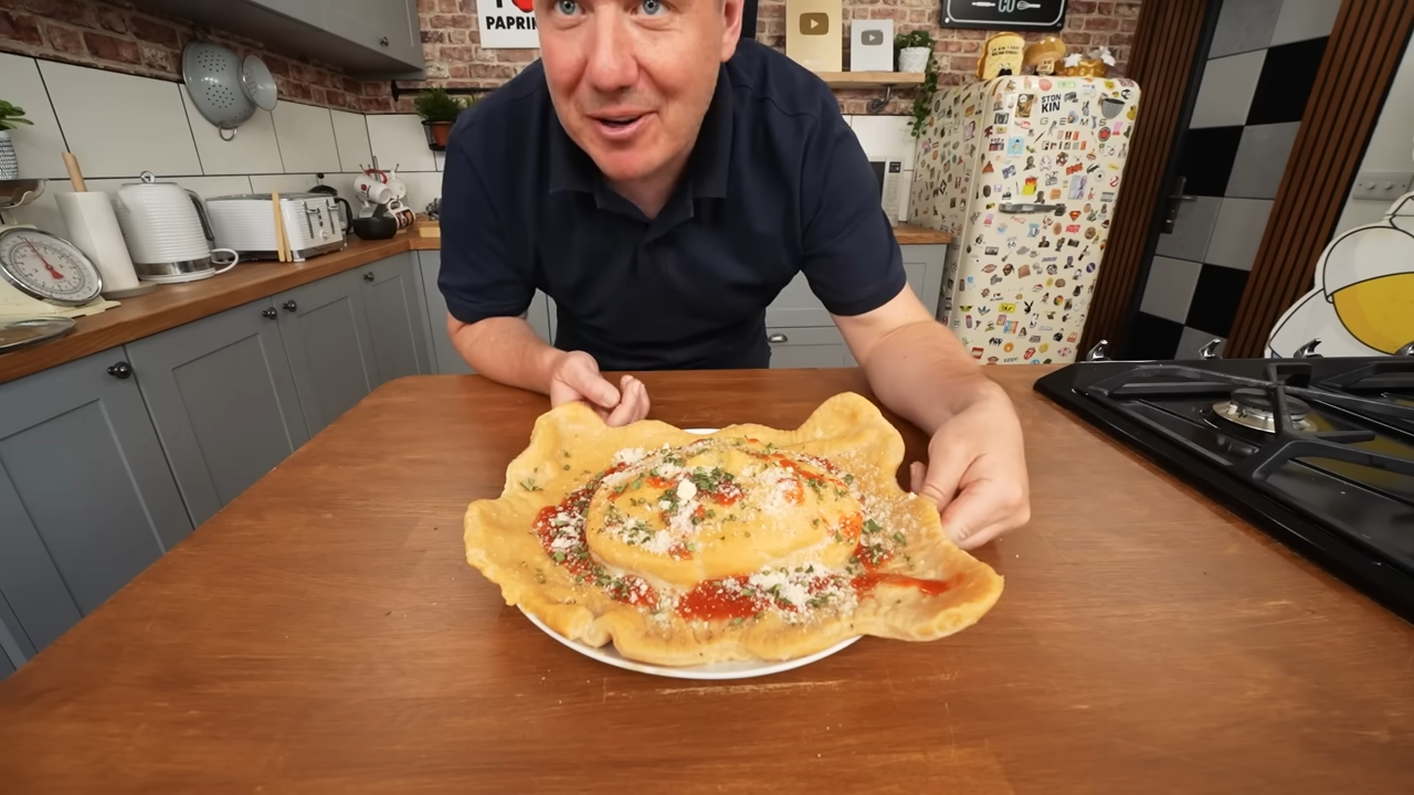 Stop wasting time folding tiny pasta and make this giant ravioli - Folding Pasta Without A Rolling Pin