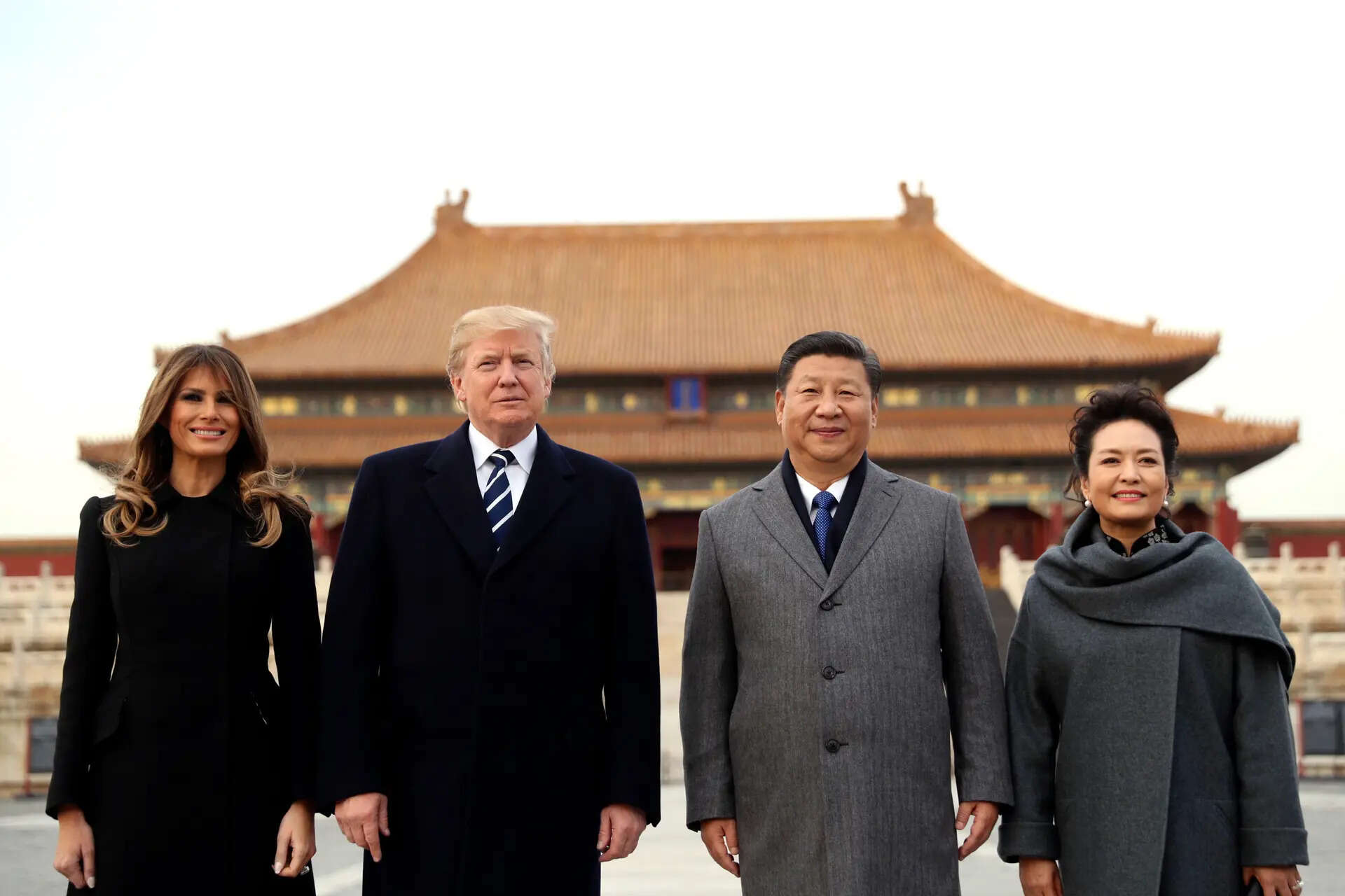 No Melania, no problem? So Trump flew to Beijing with three female ...