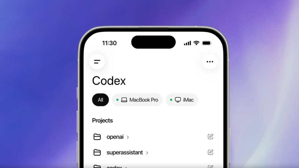 Codex arrive sur iOS et Android : l’app ChatGPT permet de superviser ...