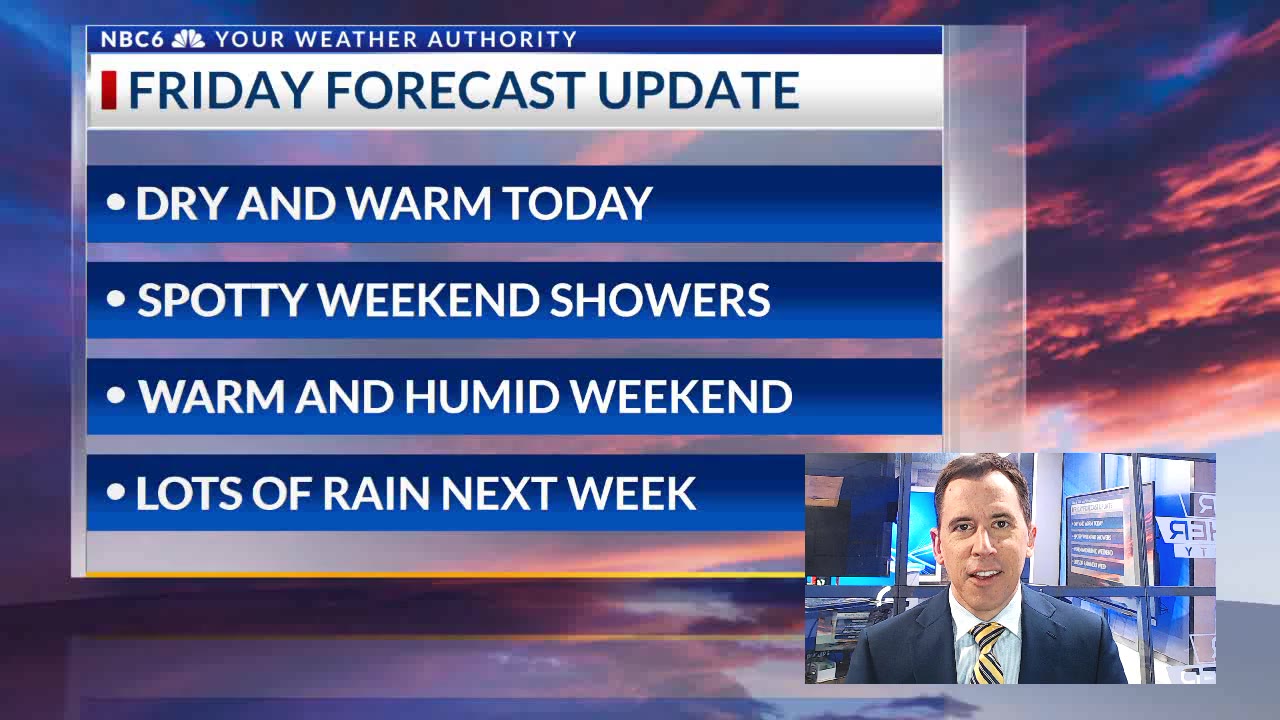 A warm and humid weekend, heavy rain next week
