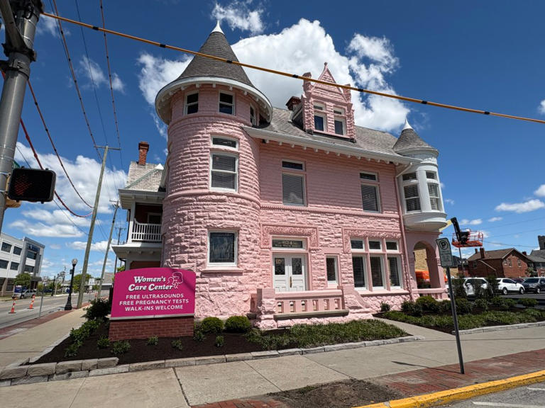 Pink paint sparks preservation debate at historical building in Indiana
