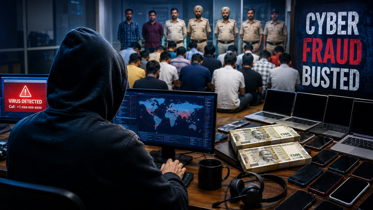 Fake Microsoft alerts, bank scams: Inside Ludhiana’s cyber scam operation