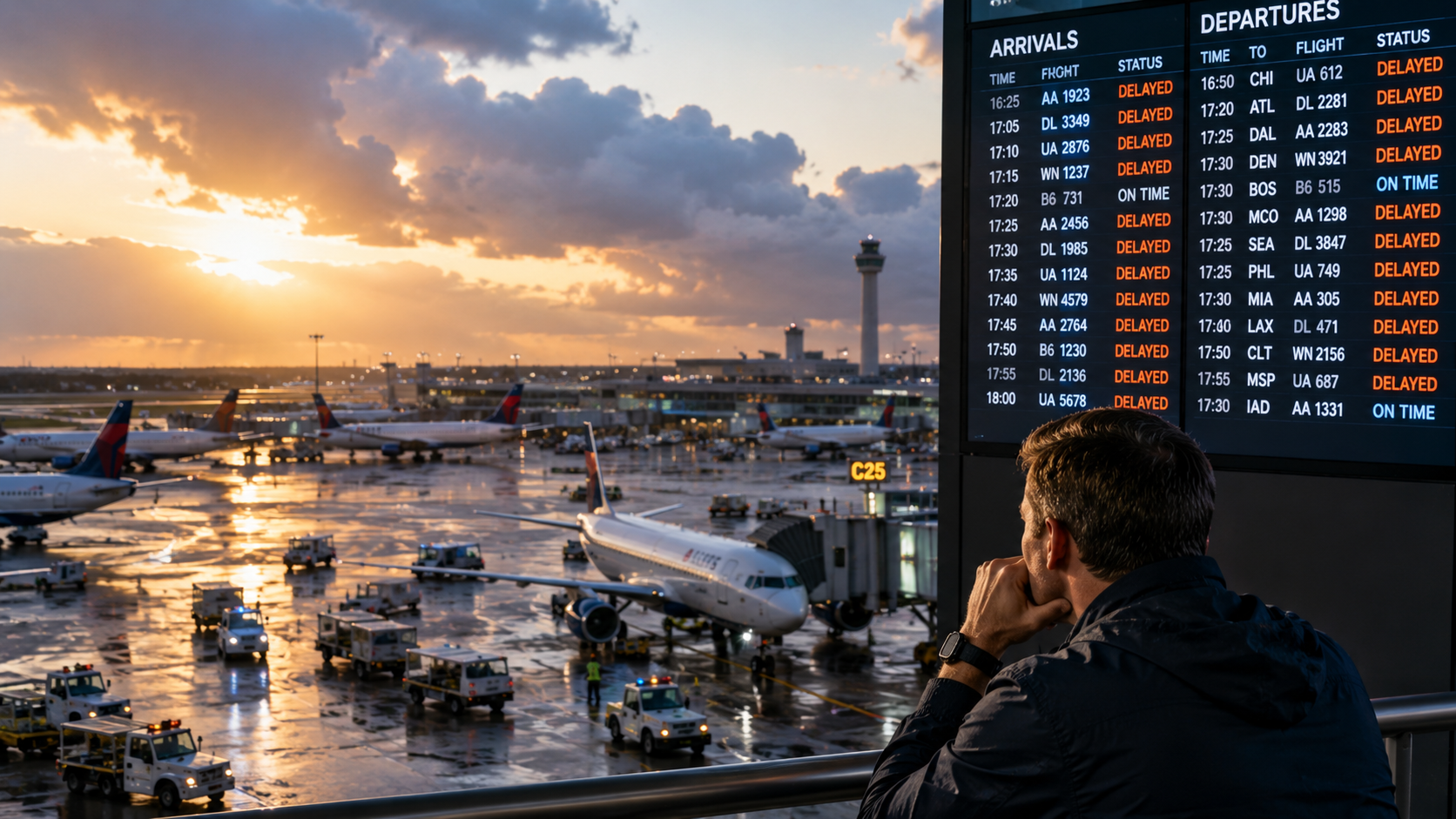 Why flights stay delayed long after the weather clears