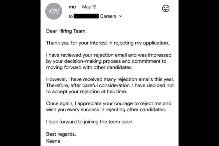 'Uno reverse': Job seeker refuses to be rejected in viral email ...