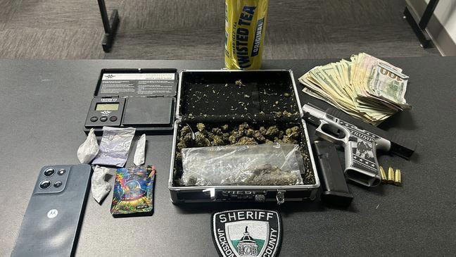 Traffic stop leads to drug, gun seizure in Jackson County