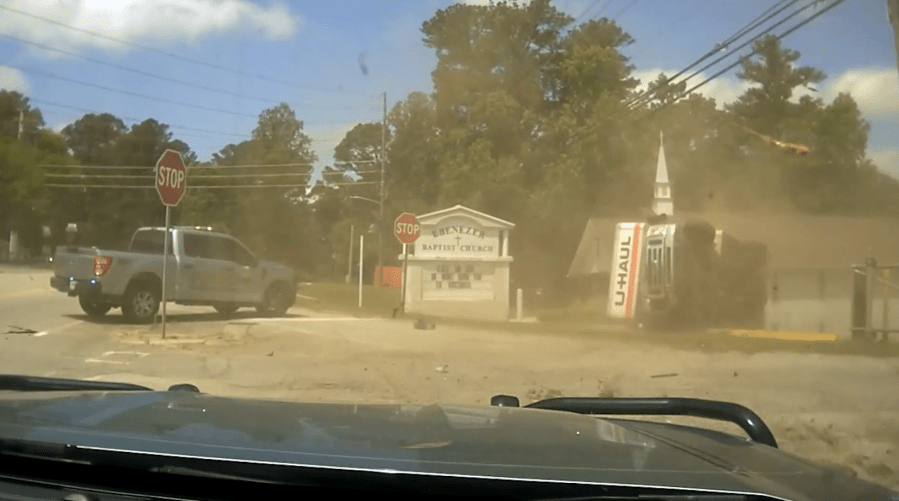 Wild U-Haul chase ends after PIT maneuver sends truck rolling