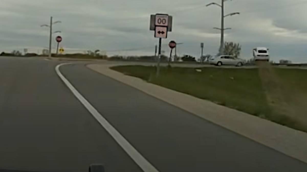 Car goes airborne, jumps over another car during wild police chase