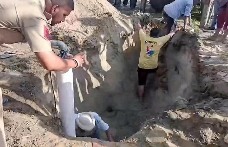 Three-year-old boy rescued nine hours after falling into borewell in ...
