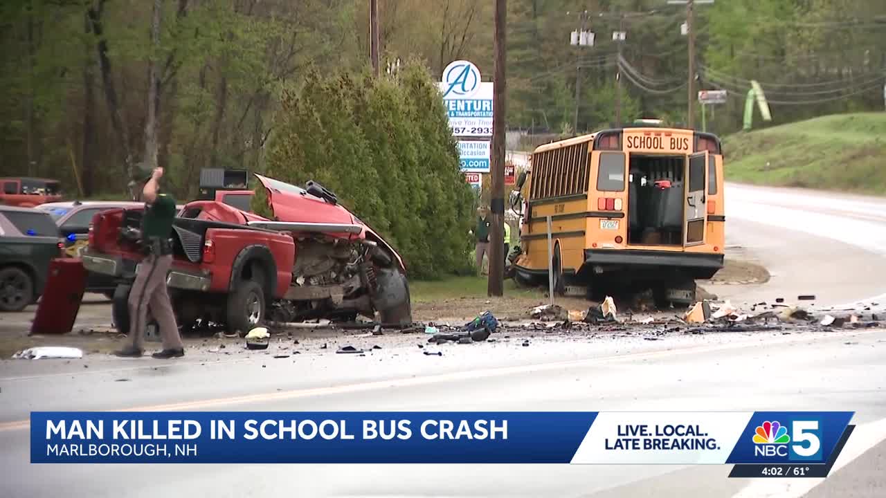 Fatal crash involving school bus and pickup truck in Marlborough, New ...