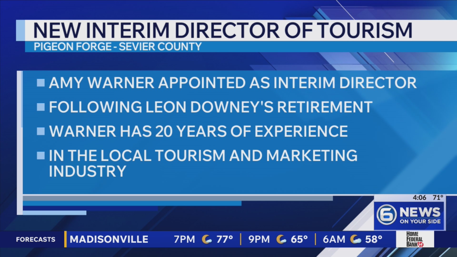 New interim director of tourism named in Pigeon Forge
