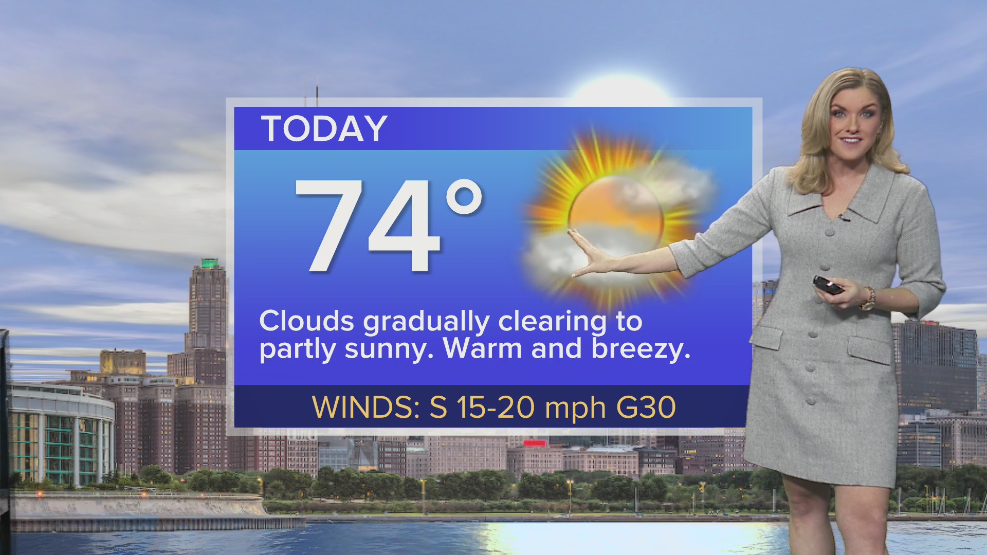 Forecast: Warm, breezy and partly sunny