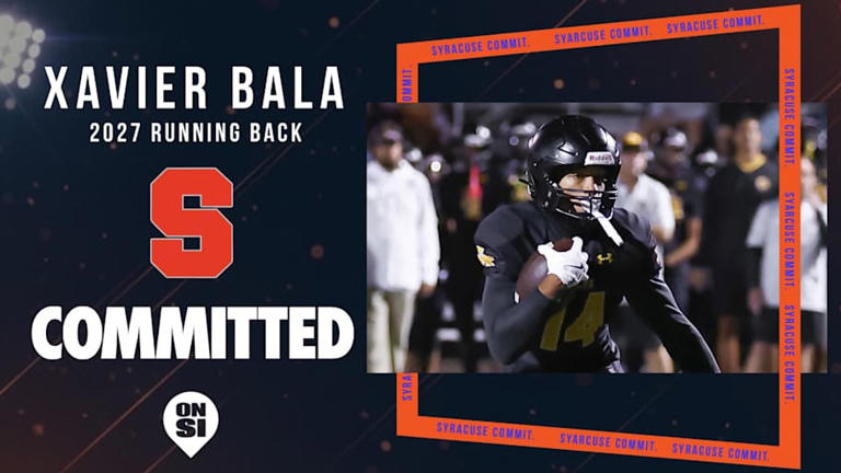 Why did 2027 RB Xavier Bala commit to Syracuse?