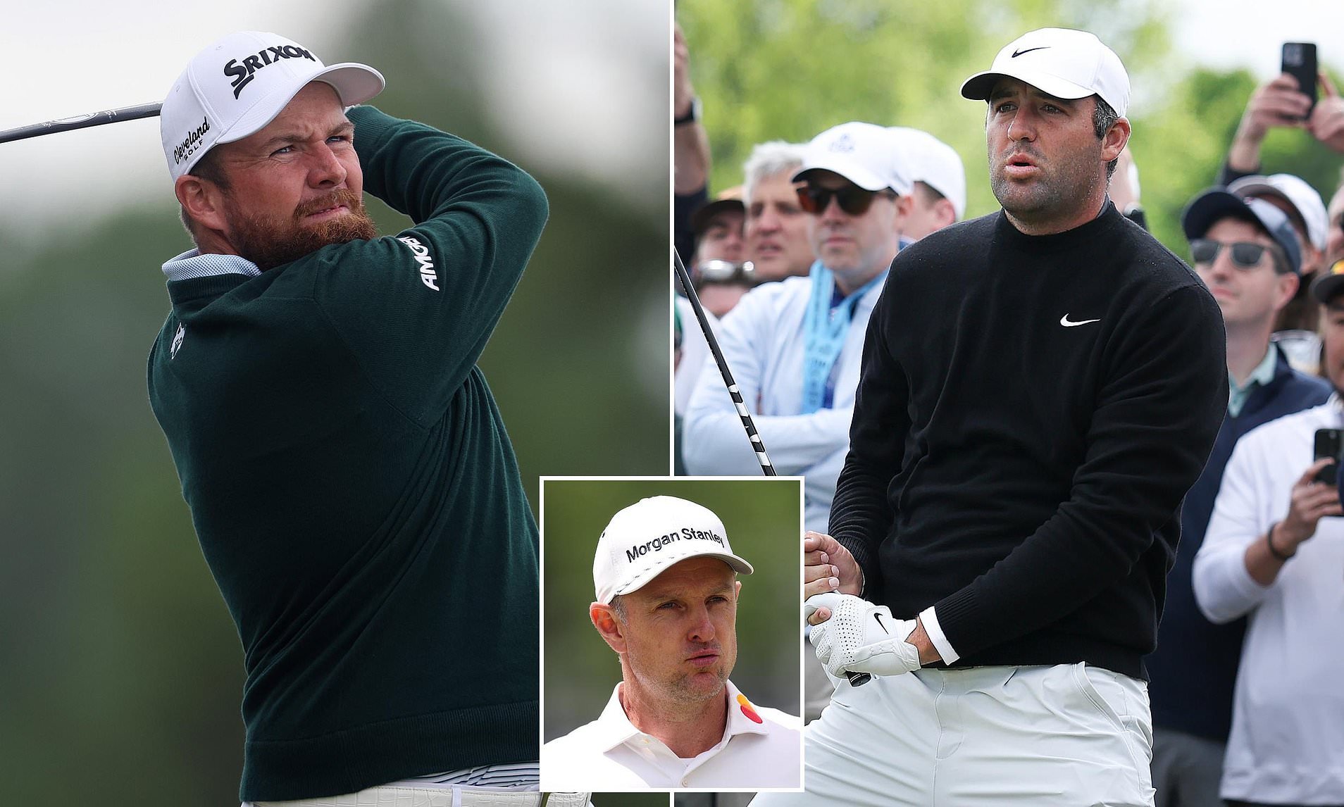 Justin Rose and Shane Lowry humbled at US PGA as Scottie Scheffler battles to stay in contention