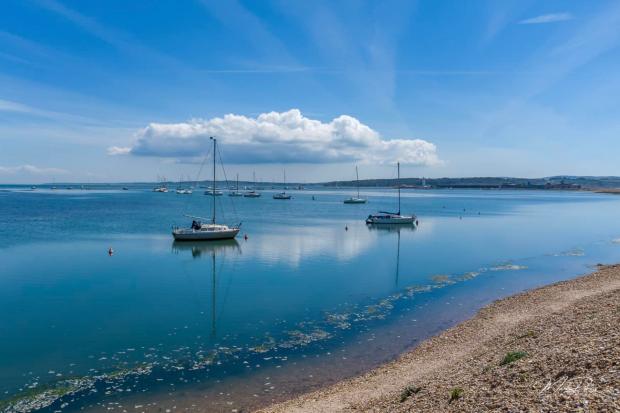 The 'lovely' Hampshire spit with 'spectacular seascape views of the Solent'