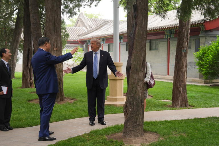 The latest: After China visit, Trump says he’s undecided on sending ...