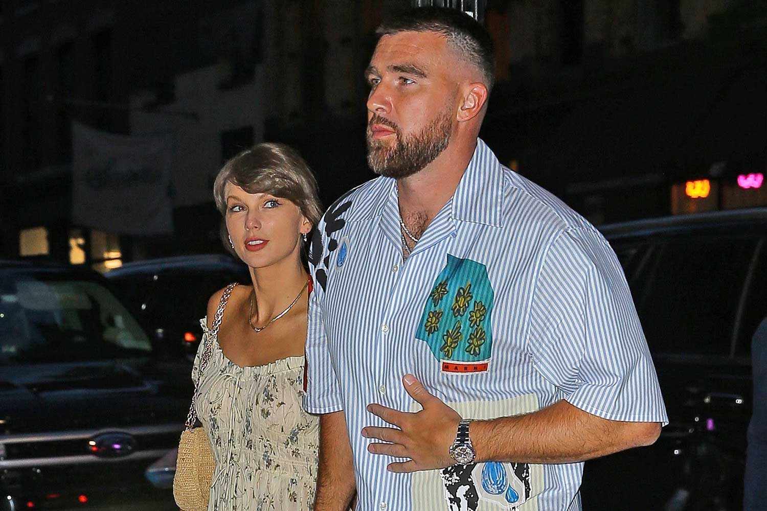 Taylor Swift and Travis Kelce coordinate florals on date night — see ...