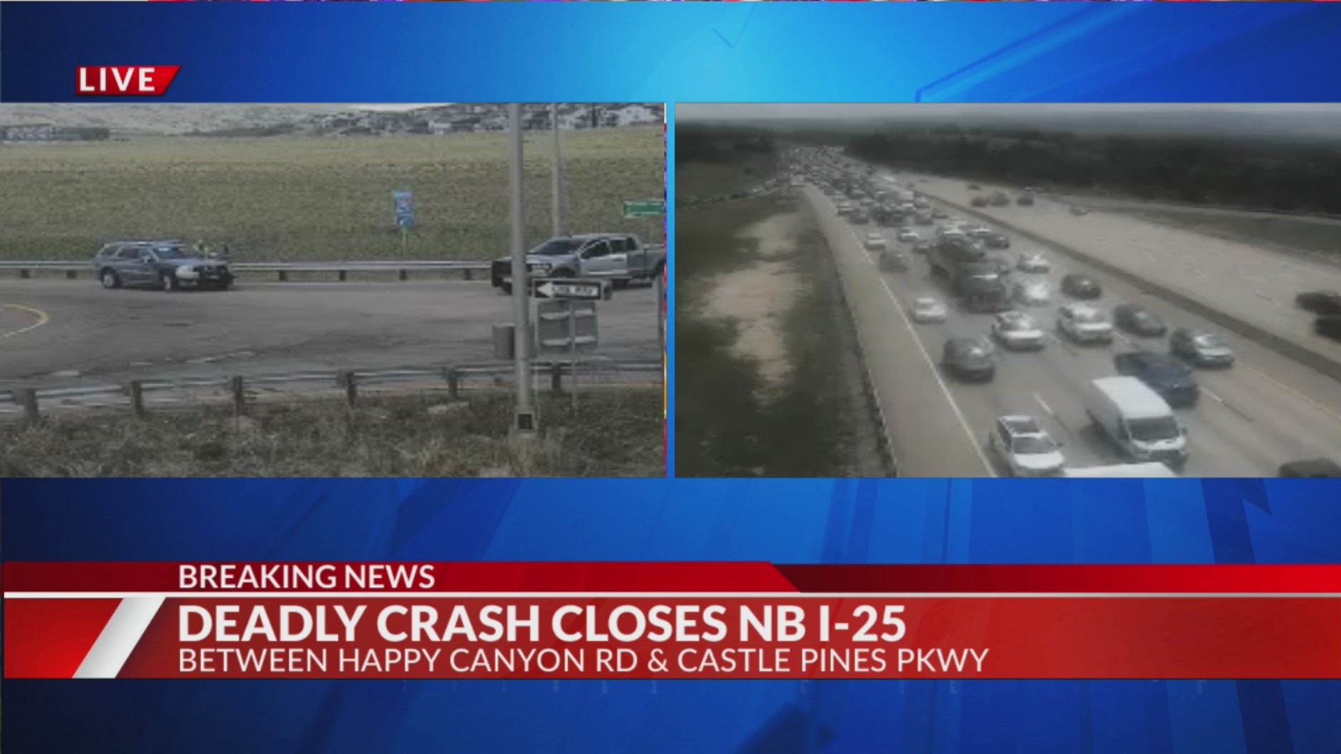 1 killed in crash on I-25 in Douglas County