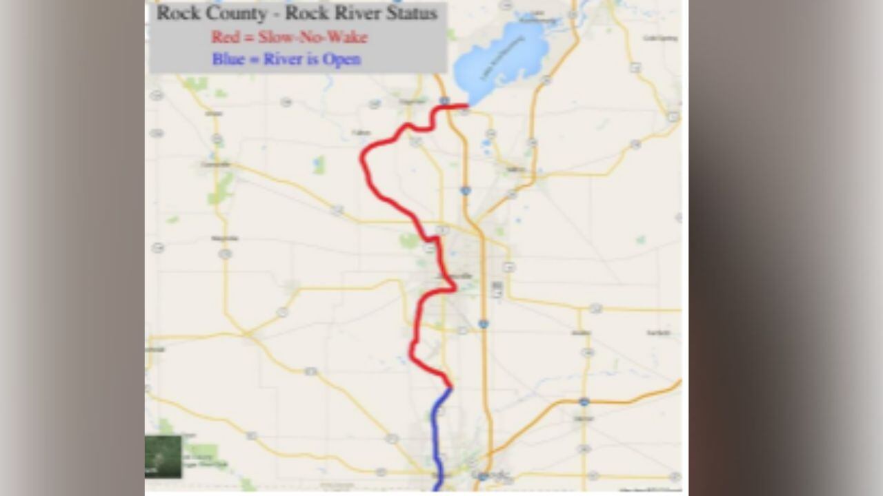 Slow-no-wake lifted on parts of the Rock River