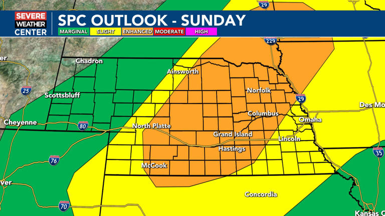 Severe thunderstorms possible Saturday