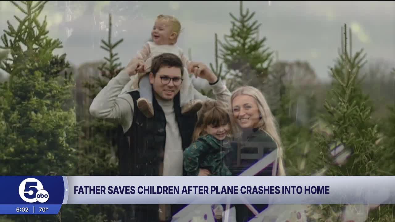 Akron homeowner escaped with children after plane crashed into home