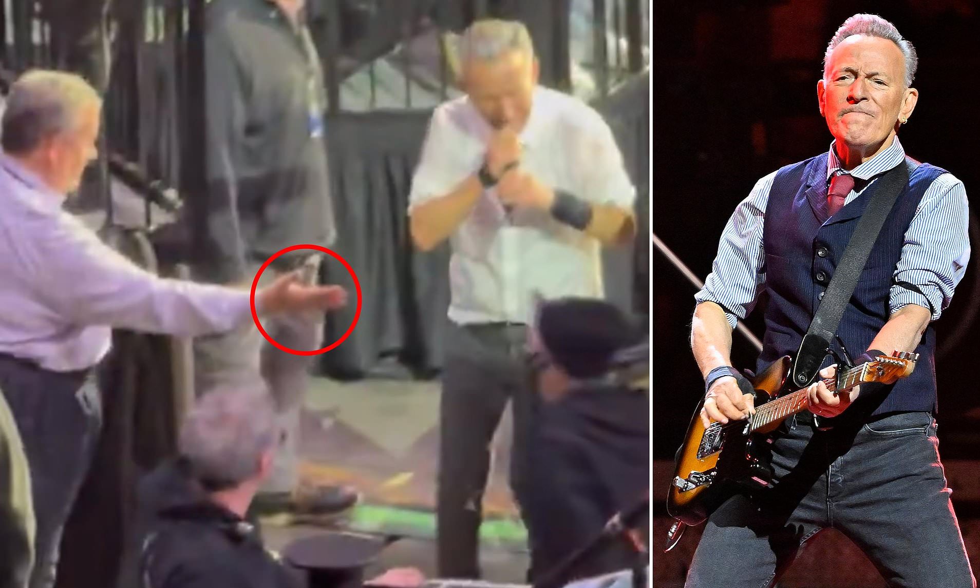 Mortifying moment Bruce Springsteen leaves fawning Chris Christie ...