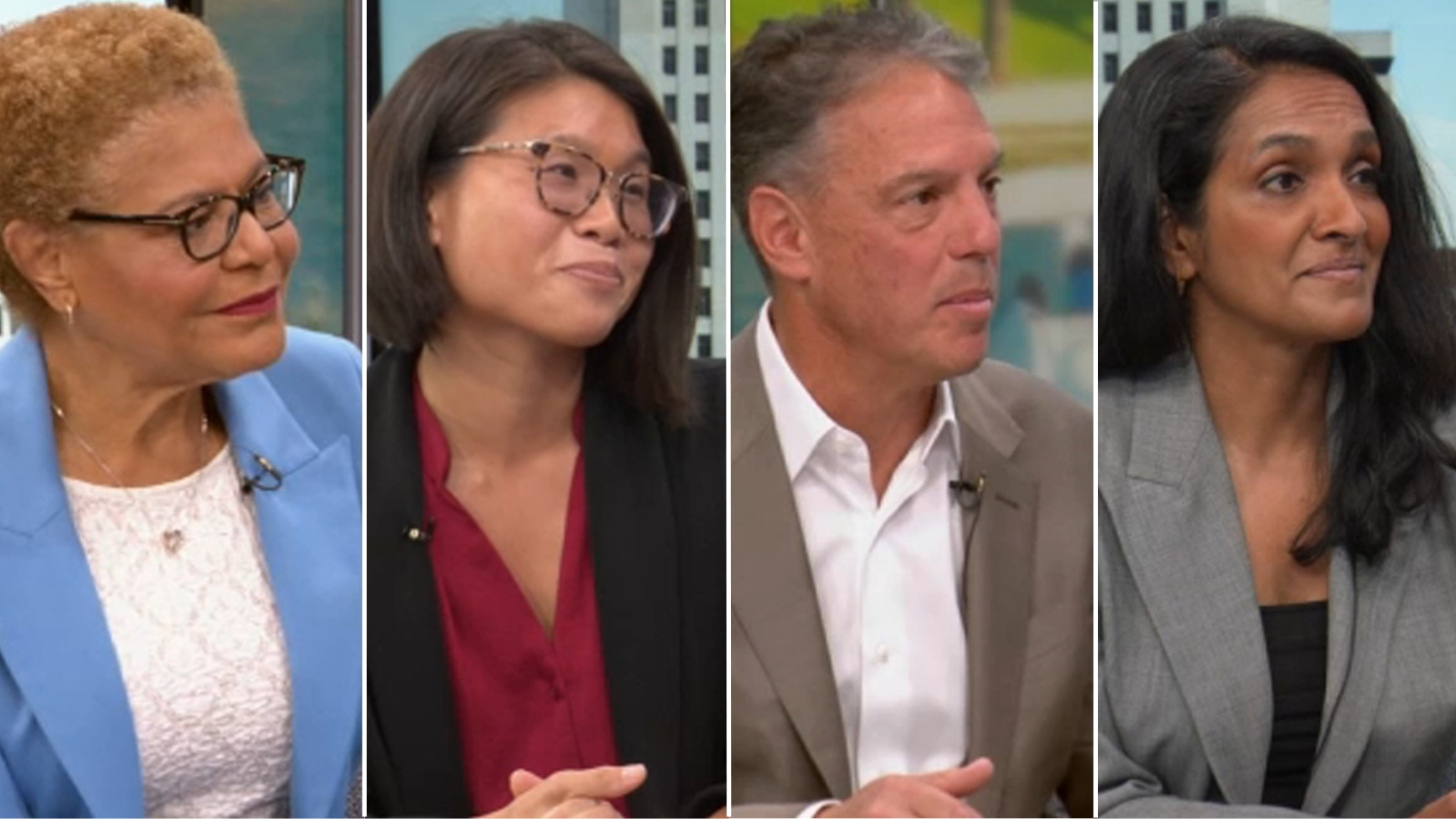 LA mayoral candidates Bass, Huang, Miller and Raman make their case in ...