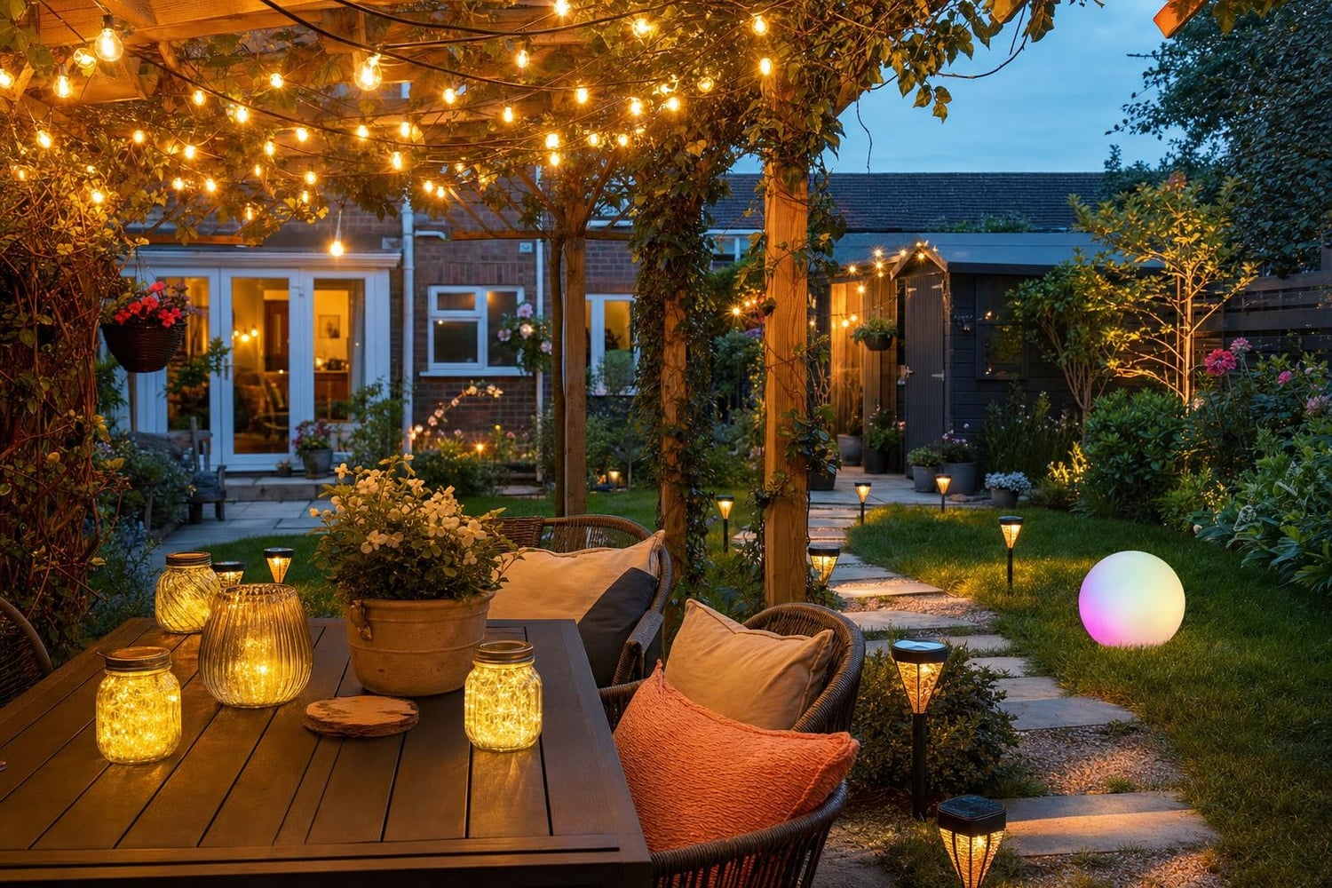 View of Transform your patio after dark: 7 expert-tested solar garden lights ...
