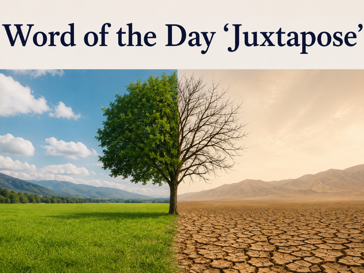 Word of the day 'juxtapose': Check the meaning, origin, phonetic, IPA ...
