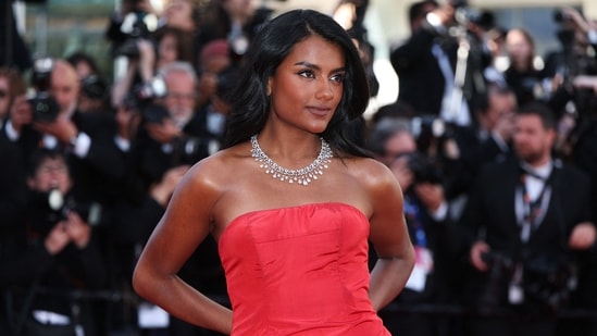 Simone Ashley at 2026 Cannes red carpet is the diamond of the season in ...