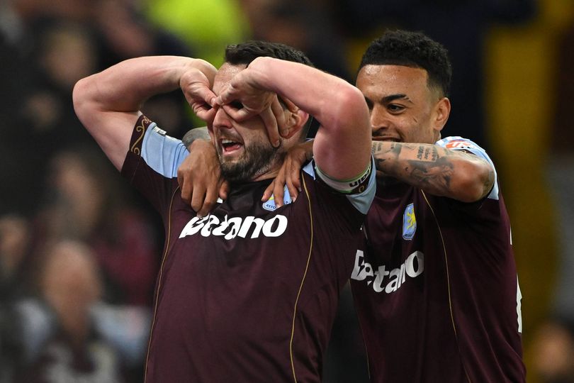 John McGinn of Aston Villa celebrates scoring