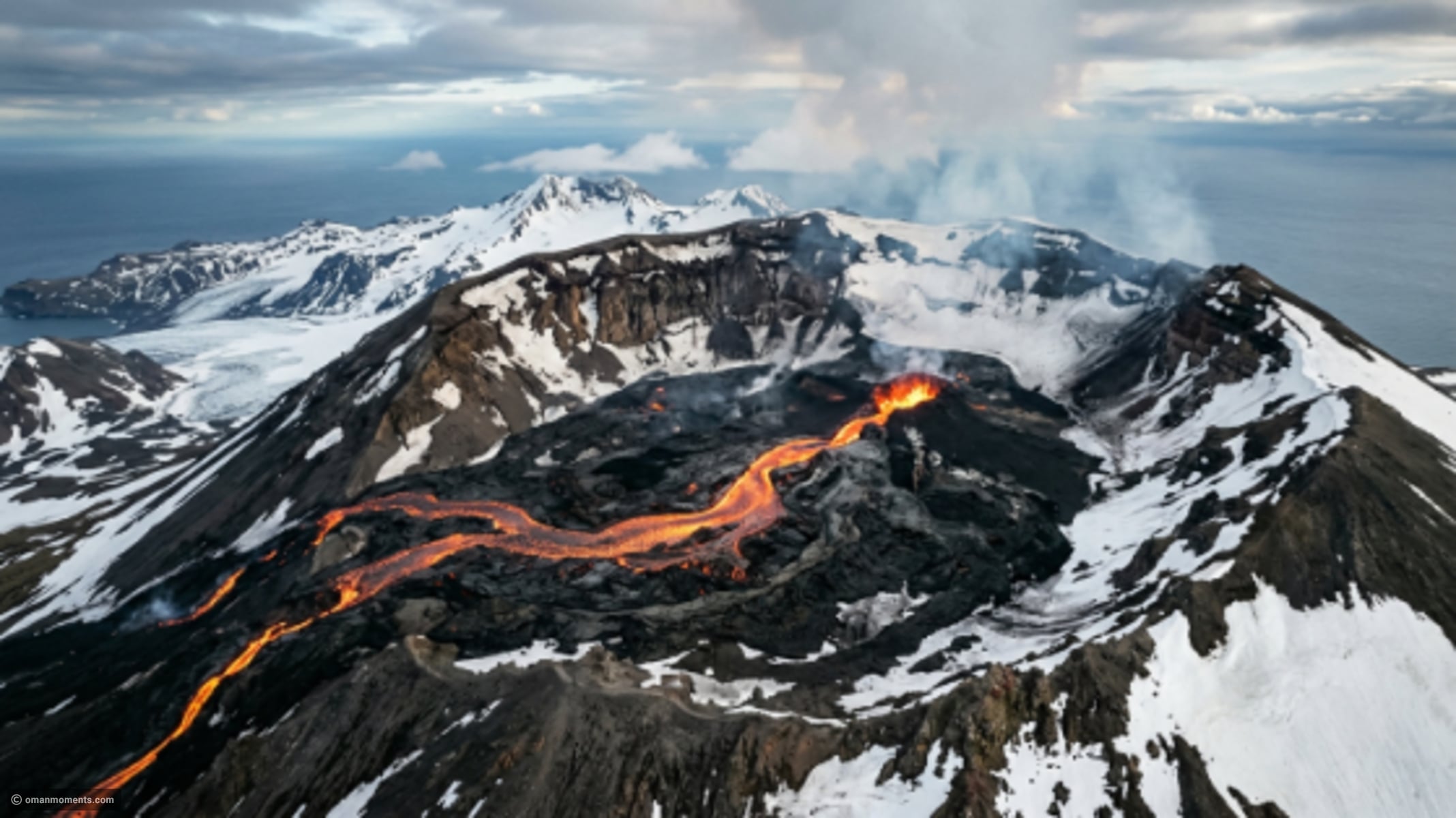Great Sitkin volcano in Alaska continues slow lava flow inside its ...