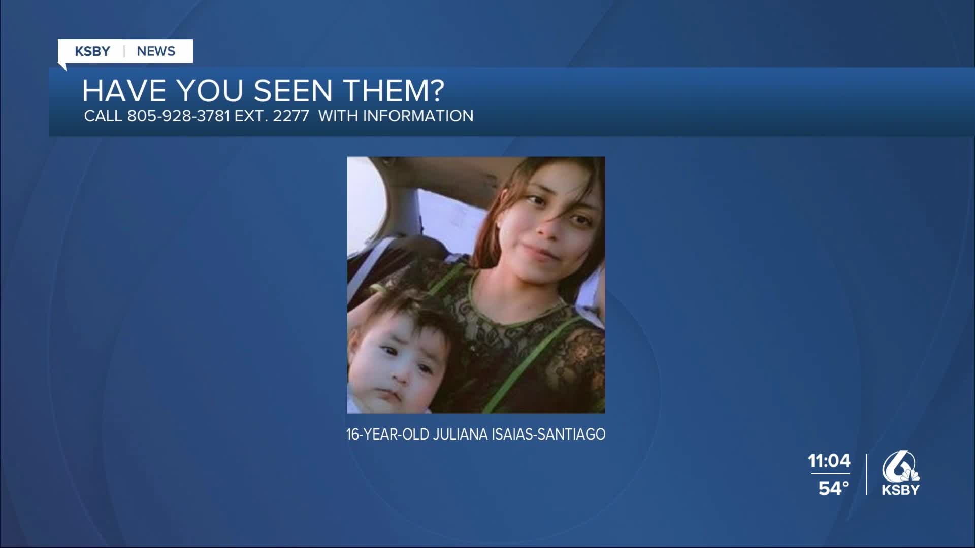 Have you seen them? Santa Maria Police search for at-risk teen and baby