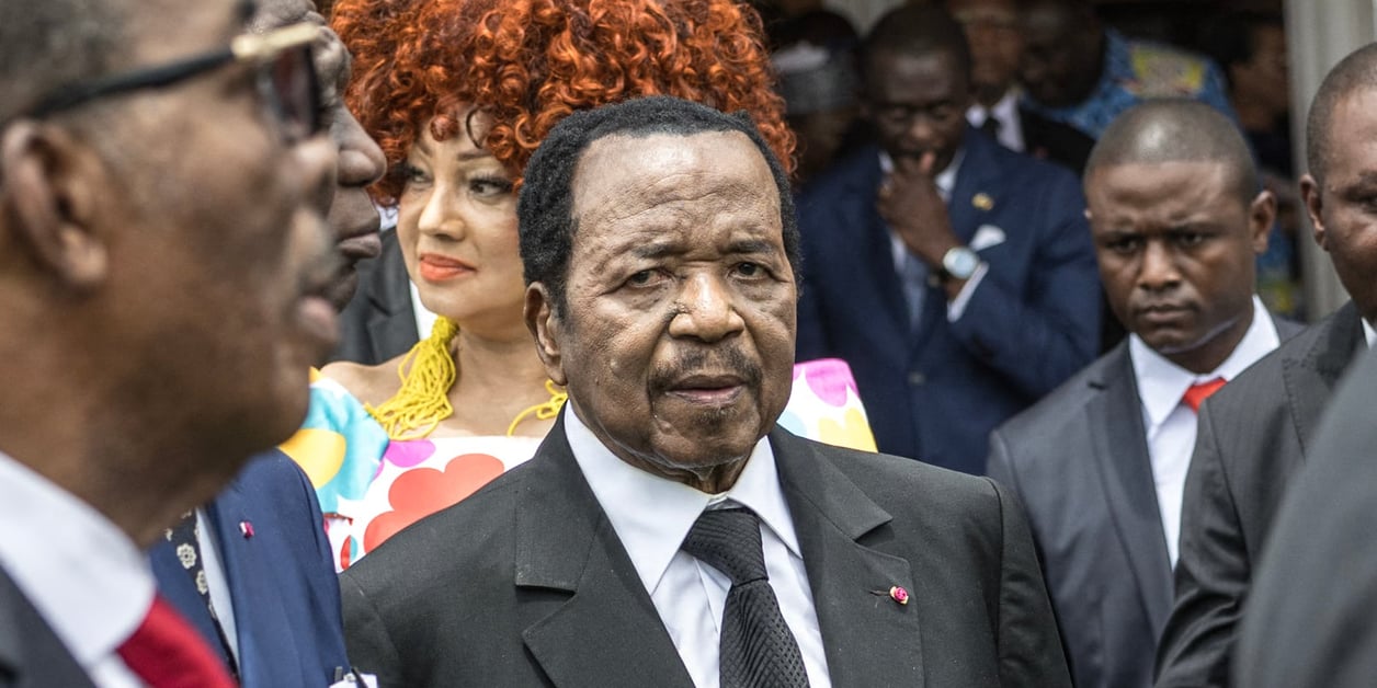 CAMEROON-VATICAN-DIPLOMACY© Le président camerounais, Paul Biya, et sa femme, Chantal Biya, à Yaoundé, le 18 avril 2026.
