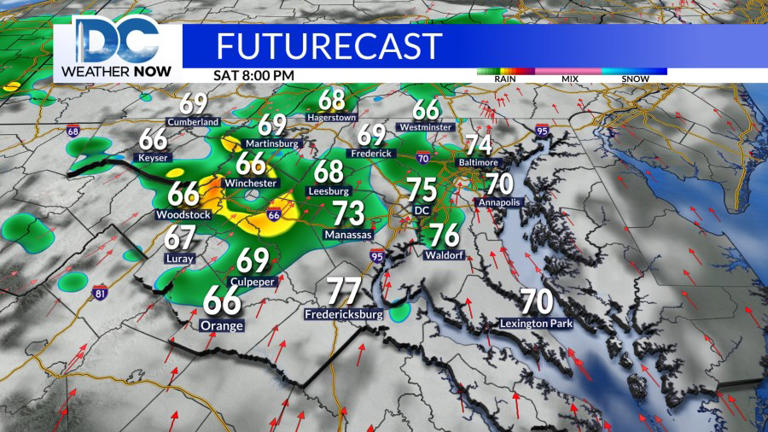 Isolated storms possible heading through the weekend