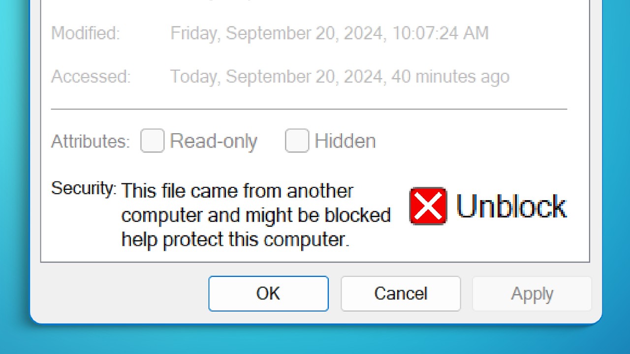 Discover why the 'unblock' checkbox matters for Windows security