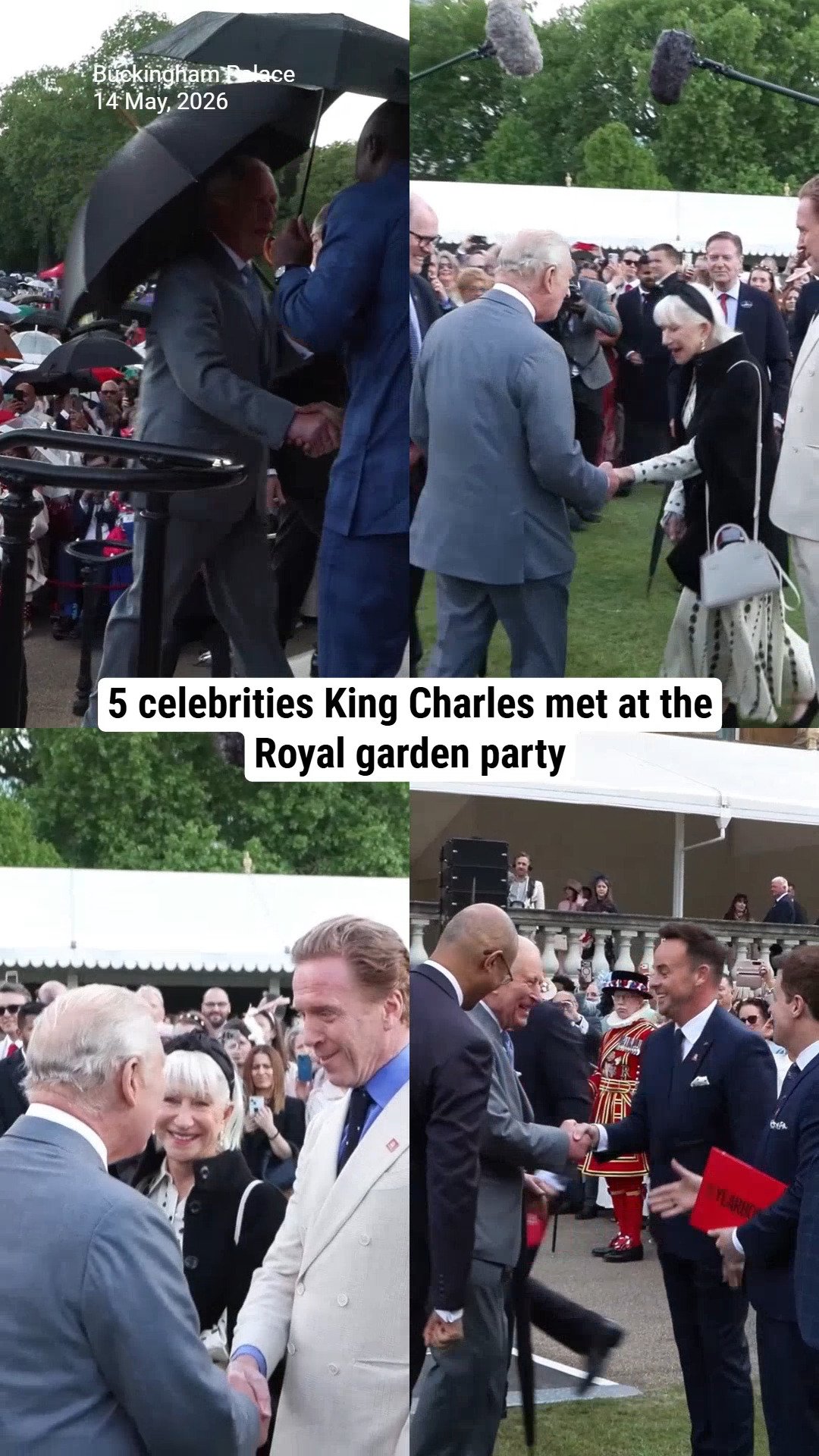 Title: 5 celebrities King Charles met at the Royal garden party